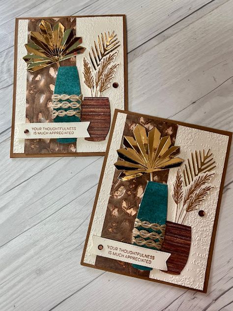 Earthen Elegance, Earthen Textures, Tool Tips, Leaf Cards, Spring Cards, Fancy Fold Cards, Stamping Up Cards, Fun Fold Cards, Fall Cards