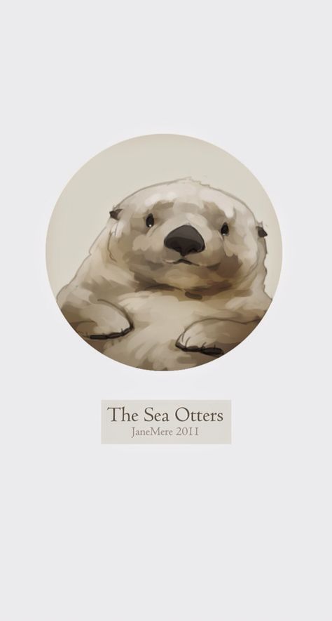 Otter Illustration, Otter Love, Sea Otters, Preppy Girl, Sea Otter, Cute Animal Photos, Animal Photo, Simple Art