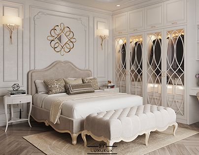 Neo Classic Master Room, Modern Classic Bedroom Master Suite, Classical Bed, Neo Classical Bedroom, Neo Classic Furniture, New Classic Bedroom, Neoclassical Bedroom, Classical Bedroom, Classic Bedroom Design