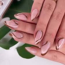 7 Natural Nail Designs for the Manicure Minimalist | DUFFBEAUTY Swirls Nail Art, Gell Nails, Neutral Nail Art, Neutral Nail Designs, Swirl Nail Art, Natural Looking Nails, Natural Nail Designs, Nail Art Gel, Best Nail Salon