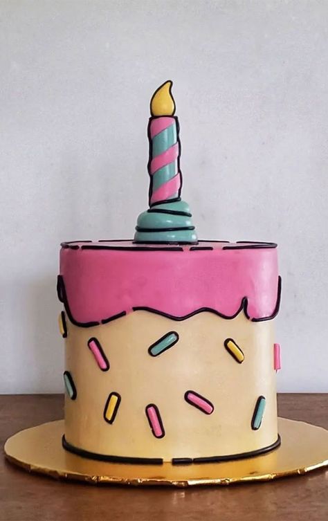 comic cake, comic book cake, outline comic cake, buttercream comic cake, cartoon cake, comic cake designs Comic Book Cakes, Comic Book Birthday Cake, Simple Comic Cake, Comic Book Cupcakes, Comic Cake Tutorial, 3d Cartoon Cake, Cartoon Like Cake, Comic Style Cake, 2d Comic Cake