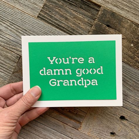 Card For Grandpa, Grandpa Card, Grandparents Day Cards, Grandma Cards, Happy Grandparents Day, Laser Cut Cards, Moving Cards, Happy Anniversary Cards, Grandpa Funny