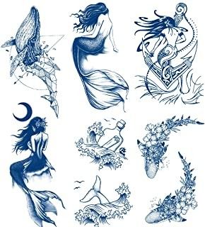 Tattoo In Spanish, Mermaid Sleeve Tattoos, Whale Shark Tattoo, Mermaid Tattoo Designs, Aquarius Tattoo, Realistic Temporary Tattoos, Shark Tattoo, Ocean Tattoos, Shark Tattoos