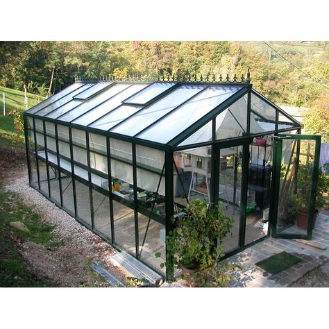 Little Cottage Company Colonial Gable Greenhouse 12-ft L x 10-ft W x 11.25-ft H Primed Tan Greenhouse Kit in the Greenhouses department at Lowes.com Serre Diy, Victorian Greenhouse, Victorian Greenhouses, Best Greenhouse, Diy Greenhouse Plans, Hobby Greenhouse, Polycarbonate Greenhouse, Build A Greenhouse, Indoor Greenhouse