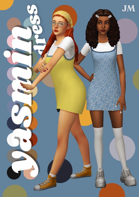 YASMIN DRESS | jellymoo on Patreon Sims 4 Decades Challenge, Pelo Sims, Sims 4 Mm Cc, Casas The Sims 4, Sims 4 Teen, Sims 4 Dresses, Sims 4 Mm, Sims Four, Sims4 Clothes