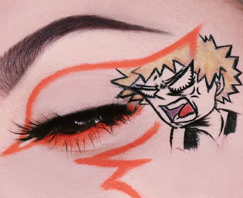 Bakugo makeup drawing myheroacademia My Hero Academia Makeup Looks, Bakugo Makeup, Academia Makeup, Makeup Drawing, Anime Makeup, My Hero, Hero Academia, My Hero Academia, Watercolor Tattoo