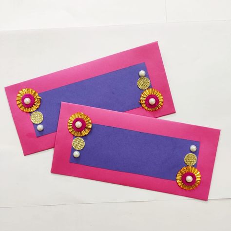 Money Envelopes Fancy Envelopes Weddings, Money Envelope Design Wedding, Shagun Envelopes Handmade, Wedding Envelopes Design, Shagun Envelopes, Fancy Envelopes, Free Gift Cards Online, Wedding Gift Money, Cash Holder