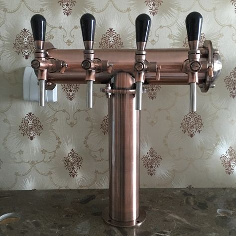 High quality T Type 4 Taps Beer Column, Bronze Color Beer Dispenser with Accessories|Bar Sets| - AliExpress Beer Tower Dispenser, Ultra Modern Furniture, Bar Tap, Beer Tower, Beer Dispenser, Bar Sets, Draft Beer, Beer Taps, Beer Bar