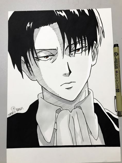 https://instagram.com/otakurasm?igshid=1uwbxg1x9zw8p Draw Levi Ackerman, Levi Sketch, Levi Drawing, Cool Anime Art, Anime Sketch Ideas, Anime Drawing Manga, Naruto Sketch, Best Anime Drawings, Anime Canvas Art