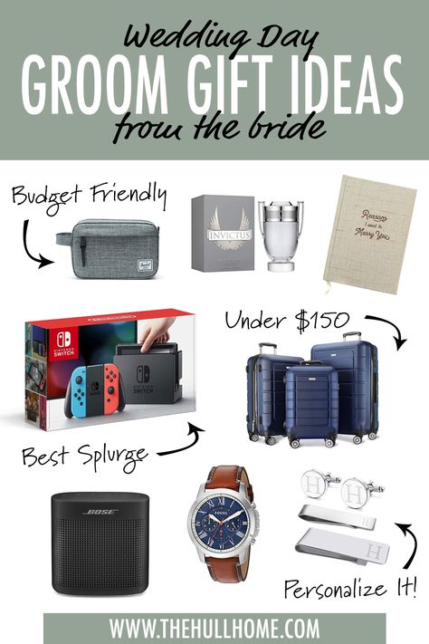 Wedding Day Gifts for Groom: 10 Gift Ideas to Wow Him #weddingday #wedding #groomsmengiftsideas #groomgift #weddinggifts #weddingdaychecklist #bride #bridegifts #gifts #giftideas #giftsforhim #husband #husbandgifts #giftsforhusband Gifts For Husband On Wedding Day, Husband Wedding Day Gift, Wedding Day Gift For Groom, Gifts For The Groom, Gifts For Groom, Groom Box, 10 Gift Ideas, Wedding Day Checklist, Groom Gifts