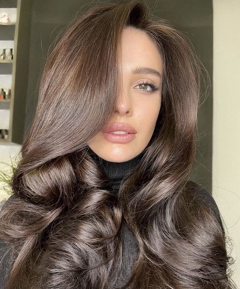 Cool Tone Hair Color Brunettes, Expensive Brown Hair, Light Brown Hair Styles, Brown Hair Styles, Old Money Brunette, Light Brunette Hair, Brown Hair Green Eyes, Rambut Brunette, Beige Hair