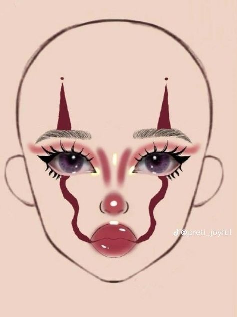 Clown Makeup Looks Drawing, Maquillaje De Payaso Mujer, Extraordinary Makeup, Maquillage Halloween Simple, Epic Halloween Costumes, Creepy Makeup, Vampire Bride, Gold Makeup Looks, Makeup Drawing