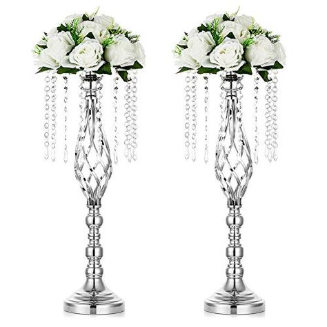 Silver Wedding Centerpieces, Balloon Arch Frame, Led Flower, Crystal Centerpieces, Centerpiece Table, Balloon Stands, Wedding Vases, Wedding Party Supplies, Flower Stand