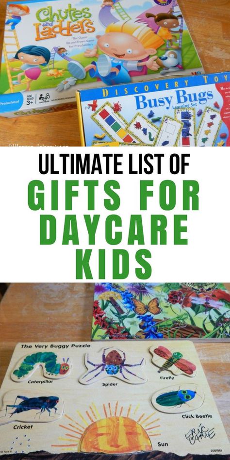 Every year we face the question, what are the best gifts for daycare kids? It depends on your budget, beliefs, and feelings about what is best for kids. Gifts For Daycare Kids, Christmas Gift For Daycare Kids, Christmas Gifts For Daycare Kids, Daycare Gifts, Home Day Care, Starting A Daycare, Family Child Care, Pinterest Crafts, Kids Daycare