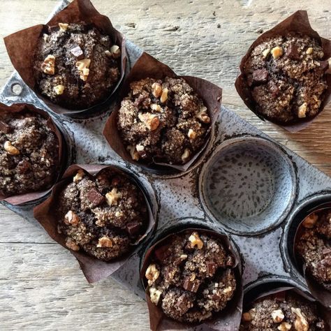 Espresso Chocolate Muffins with Walnuts and Black Walnut Bitters | The Lemon Apron Black Walnut Bitters, Espresso Muffins, Walnut Bitters, Keto Muffins, Moist Muffins, Triple Chocolate, Chocolate Muffins, Halloween Cupcakes, Muffin Recipes