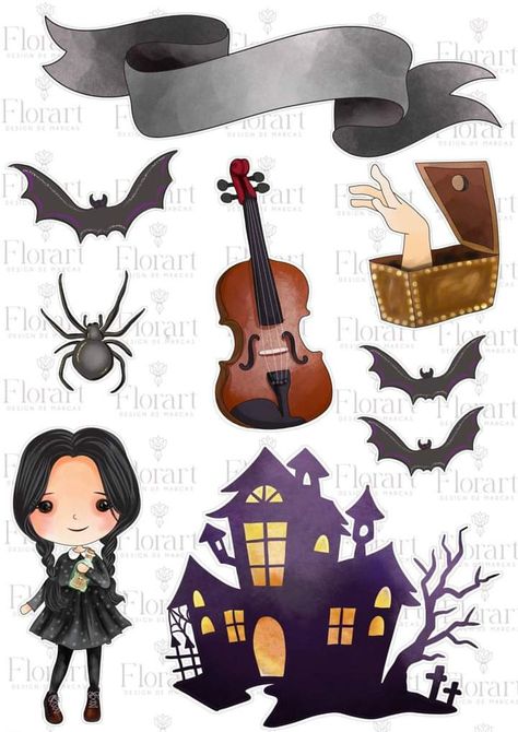 Tanduay Cake Design, Topper Familia Adams, Wednesday Addams Cake Topper, Wednesday Cake Topper, Wednesday Addams Party Ideas, Wednesday Addams Party, Plates And Cutlery, Wednesday Party, Dibujos Toy Story