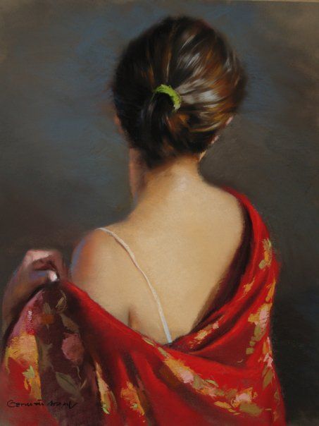 Female Painters, Paintings Famous, Painted Ladies, Back Painting, Female Art Painting, Time Painting, Figurative Artists, Pastel Painting, Woman Painting