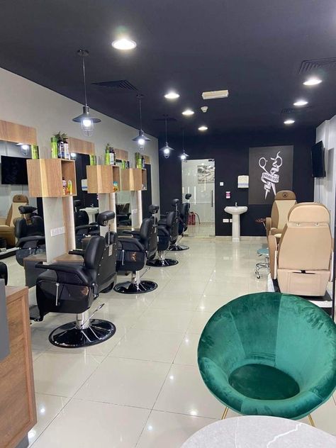 Salon Decor Studio, Barber Shop Interior, Salon Pictures, Barbershop Design, Architecture Drawing Plan, Hair Dress, Decor Studio, Beauty Salon Decor, Black Background Wallpaper