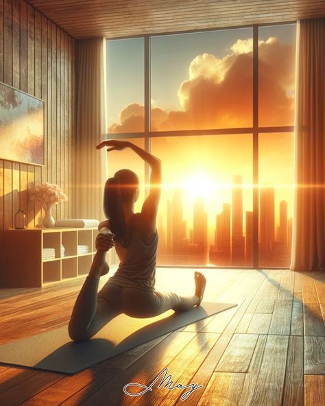 🗣️ Start your day with some energizing stretches! 🧘‍♀️ 🌞 Embrace the morning light and set a positive tone for the day ahead. #MorningRoutine #Yoga #HealthyStart #MAYAiCEO #Fitness #Health Exercise In Morning, Health Images For Vision Board, Morning Yoga Aesthetic, Girly Snaps, Energizing Stretches, Group Yoga Poses, Group Yoga, Health Images, Yoga Aesthetic