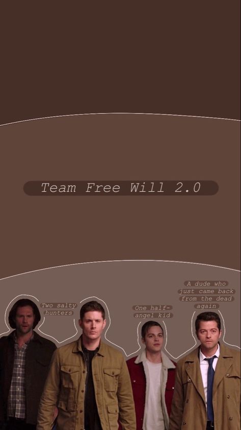 Team Free Will 2.0 Wallpaper, Spn Wallpaper, Cas And Dean Wallpaper, Cute Supernatural Wallpaper, Castiel Wallpaper, Supernatural Wallpaper Laptop, Sam And Dean Winchester Wallpapers, Sam Winchester Wallpaper, Supernatural Wallpaper Aesthetic