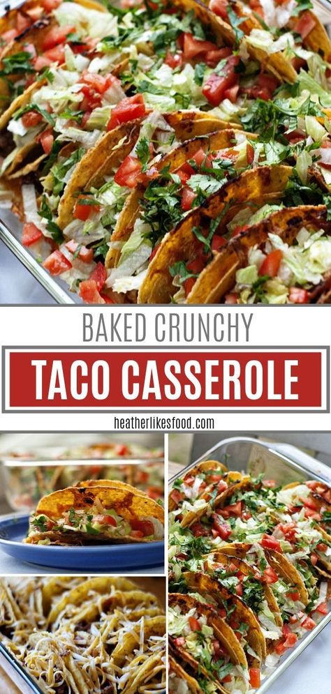 Easy Taco Bake, Healty Dinner, Oven Baked Recipes, Taco Bake, Taco Casserole, Weeknight Dinner Recipes Easy, Easy Taco, Slow Cook, Party Appetizer