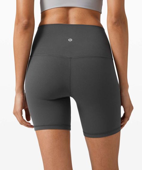 Lululemon Align Short *6" - Graphite Grey - lulu fanatics Lululemon Align Shorts, Lululemon Biker Shorts, Lululemon Yoga, Shorts Lululemon, White Camo, Feeling Nothing, Lululemon Shorts, Low Impact Workout, Tie Dye Shorts