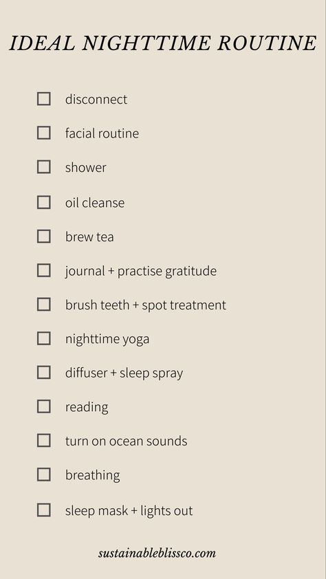 Things To Do To Clear Your Mind, Daily Habits Aesthetic, My Ideal Self, Nighttime Yoga, Evening Routine Checklist, 5 Minutes Journal, Mindful Habits, Mindful Practices, Clear My Mind