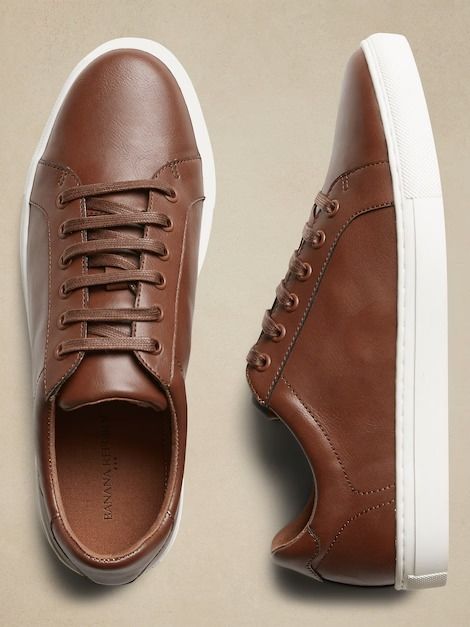 Men's Shoes | Banana Republic Factory Mens Business Casual Shoes, Brown Leather Sneakers, Business Casual Shoes, Casual Leather Shoes, Casual Dress Shoes, Mens Shoes Casual Sneakers, Mens Fashion Fall, Brown Sneakers, Banana Republic Factory