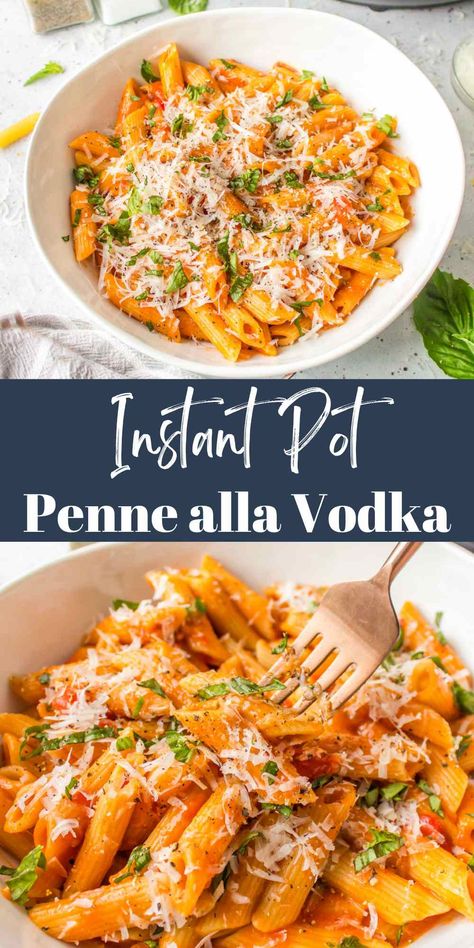 Instant Pot penne alla vodka is the easiest way to make penne alla vodka! This simple, one-pot recipe makes the classic pasta dish in less than 20 minutes. Vodka Penne Pasta, Penne Vodka, Penne Pasta Recipes, Penne Alla Vodka, Instant Pot Pasta Recipe, Vodka Pasta, Alla Vodka, Ham And Beans, Instant Pot Soup Recipes