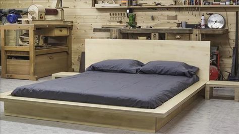 Plywood Bed Designs, Plywood Bed Frame, Frame Design Ideas, Plywood Bed, Japanese Style Bed, Homemade Beds, Platform Bed Queen, Japanese Bed, Tatami Bed