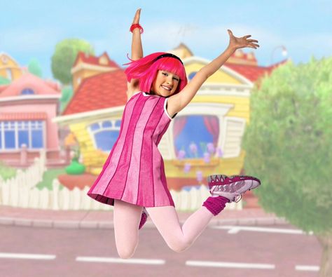 Stephanie from Lazy Town Stephanie Lazy Town, Lazy Town Stephanie Costume, Lazy Town Stephanie, Lazy Town Sportacus, Halloween 23, Lazy Town, Samuel L Jackson, Kids Memories, Hugh Laurie