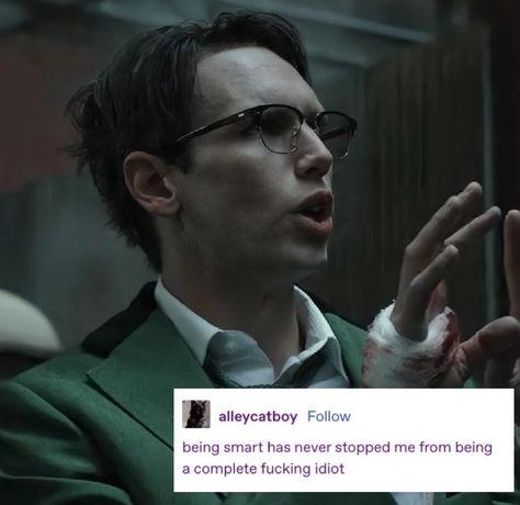 Gotham text posts and stuff 💚💜💚 Edward Nygma Icon, Edward Nygma, The Riddler, Text Posts, Gotham, Right Side, I Love Him, Love Him, Green