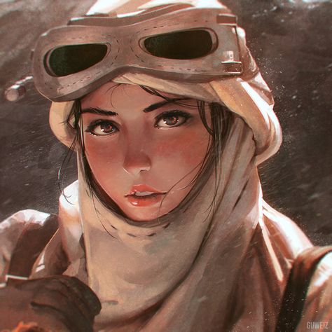 Rey by GUWEIZ on DeviantArt Rey Fanart, Star Wars Video, Star Wars Rey, Episode Vii, Rey Star Wars, Star Wars Artwork, Star Wars Fan Art, Star Wars Party, Force Awakens