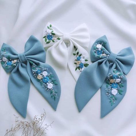 Handmade embroidered bow available. All kind of bows and scrunchies available on our store. Different variety of hair acessories available Dm us now for order and more updates. Hurry up and book your order now. #explorepage #supportsmallbusiness #vocalforlocal #shopsmall #explore #scrunchieforlife #instagram #onlineshopping #scrunchiesforsale #scrunchies #scrunchiestyle #scrunchiesareback #viral#trending #india#making #diy#embroidery #embroideryart #embroidered #embroideredbows #handmade #... Beaded Tassels Diy, Hair Bows Diy Ribbon, Embroidered Hair Bows, Hair Acessories, Embroidery Stitches Beginner, Embroidered Bow, Diy Hair Accessories Ribbon, Ribbon Crafts Diy, Bows Diy Ribbon