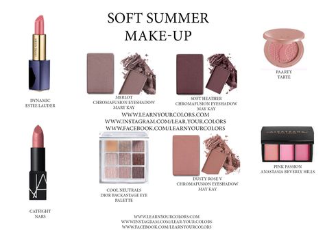 Summer Makeup Products, Olive Skin Tone Makeup, Makeup Products Aesthetic, Color Analysis Summer, Soft Summer Makeup, Personal Color Analysis, Autumn Color Palette Fashion, Cool Summer Palette, Soft Autumn Color Palette