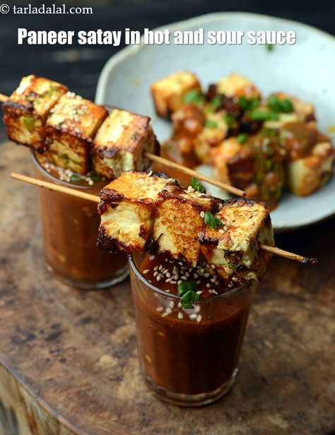 Grilled Hot and Sweet Paneer ( Healthy Starter Recipe ) Paneer Appetizers, Indian Starters Vegetarian, Paneer Starter Recipes, Cheese Cigars, Healthy Starter, Paneer Starters, Indian Starters, Veg Starters, Easy Indian Snacks