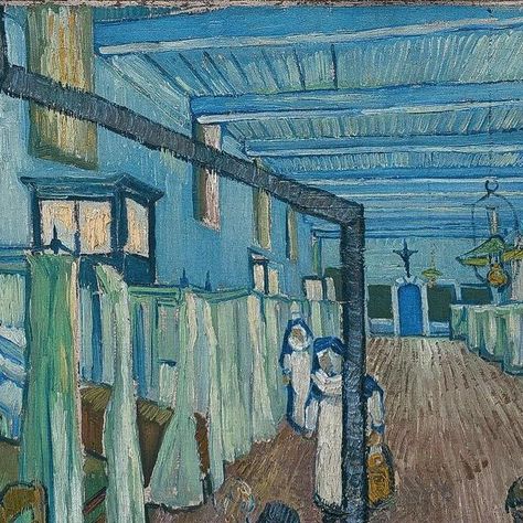 Van Gogh: The Life on Instagram: "While recovering from a mental breakdown at the hospital in Arles, Vincent van Gogh wrote a letter to his sister Wil reporting that he was painting again and had recently completed this view of the patient ward. “The people here probably don’t see much in it,” he wrote. “But it has always been my great desire to paint for those who don’t know the artistic side of a painting.”  #VanGogh of the Day: Ward in the Hospital at Arles, April 1889. OIl on canvas, 74 x 92 cm. Oskar Reinhart Collection “Am Römerholz”, Winterthur." Mental Hospital, At The Hospital, Winterthur, In The Hospital, Vincent Van, The Hospital, A Letter, Vincent Van Gogh, Van Gogh