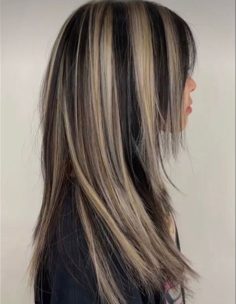 Blonde And Black Hair, Hair Stripes, Skunk Hair, Y2k Hairstyles, Hair Color Streaks, Hair Streaks, Dyed Hair Inspiration, Bad Tattoos, Hairstyles For Layered Hair