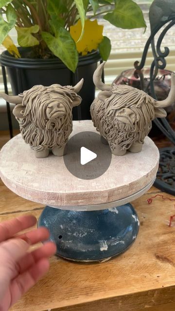 38K views · 5.1K likes | Love in Pottery on Instagram: "by @wonky_potter_er. Cows have been so popular over the festive period I’ve started making again for 2024! These two are a couple of smashers 🤩🤩 Still a long way to go till final reveal 🤞🤞 FOLLOW👉 @loveinpottery for more pottery contents ☕️ !  visit their page and support 💕  Follow us on @musthomeguide (Interior Lovers) & @mustvisitguide (Travel Lovers) !  #tableware #interiordesign #potterylove #wheelthrown #homedecor #ceramics #ceramicartist #ceramicstudio #handmadeceramics #ceramic #design #clay #contemporaryceramics #art #pottersofinstagram #ceramique #ceramica #pottery #porcelain #sculpture #ceramicsculpture #keramik #stoneware #ceramicart #instapottery #handmade" Highland Cow Planter, Ceramic Highland Cow, Popular Ceramics, Cow Pottery, How To Make Ceramic, Porcelain Sculpture, Pottery Animals, Sculptures Céramiques, Pottery Handbuilding