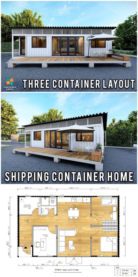 Shipping container home Shipping Container Home Designs, Container Cabin, Shipping Container House Plans, Shipping Container Home, Front Porch Ideas Australia, Container Buildings, Building A Container Home, Front Porch Ideas Curb Appeal, Container House Plans