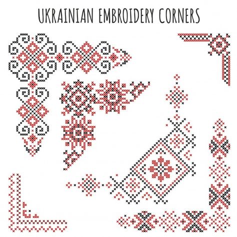 Ukrainian embroidery corners | Free Vector #Freepik #freevector #ornament #geometric #luxury #elegant Russian Cross Stitch, Cross Stitch Borders Corner, Embroidery Ornaments, Crochet Snowflake Pattern, Embroidery Lessons, Blackwork Embroidery, Ukrainian Embroidery, Cross Stitch Heart, Cross Stitch Borders