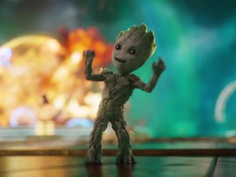 The 7 best post-credits scenes in the Marvel Cinematic Universe ranked Baby Groot Dancing, Groot Dancing, Baby Groot, Guardians Of The Galaxy, The Galaxy, Dancing, Marvel