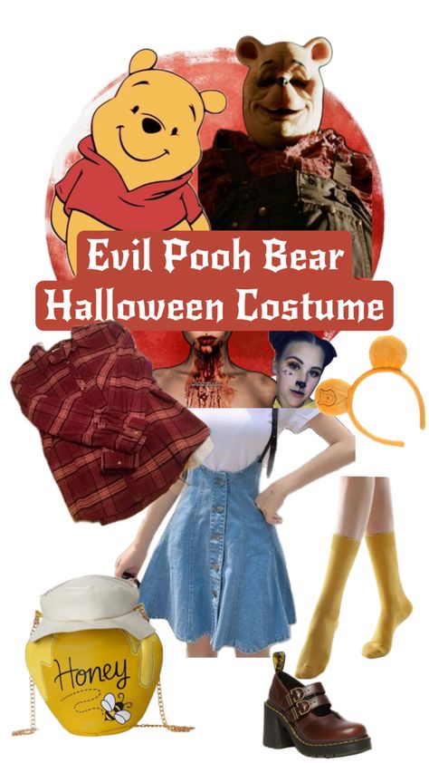 Pooh Bear Halloween Costume, Pooh Bear Halloween, Bear Halloween Costume, Bear Halloween, Pooh Bear, Halloween Costume, Halloween Costumes, Halloween