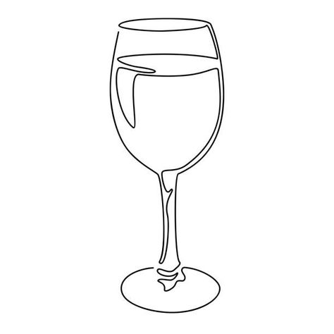 Drawing Glasses, Wine Vector, Glasses Of Wine, Continuous Line Drawing, Continuous Line, Banner Printing, Glass Of Wine, Free Vector Graphics, Doodle Drawings