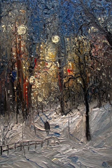 Central Park Winter, New York Central Park, New York Central, River Art, Impasto Painting, Winter Art, Winter Landscape, Central Park, Oil Paintings