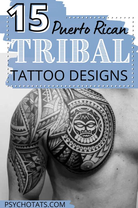 Puerto Rican Tribal Tattoo Taino Culture, Puerto Rico Tattoo, Taino Tattoos, Warrior Tattoo Sleeve, Taino Symbols, Barber Tattoo, Tattoos To Cover Scars, Puerto Rican Culture, Warrior Tattoos