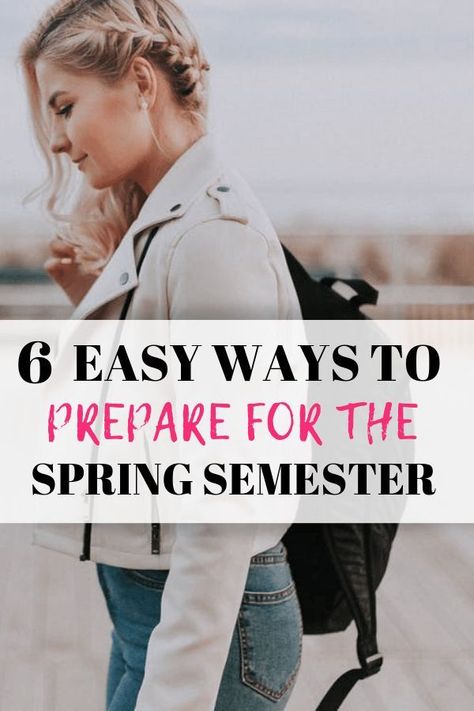 I'm so excited for the spring semester. I can't wait use these easy ways to prepare for the spring semester! #college #collegedorm #collegespringsemester #springbreak Spring Semester College, College Organization Binder, College Dorm Hacks, Organization Dorm, Dorm Hacks, Organization College, Cozy Dorm, School Outfits For College, Diy Dorm