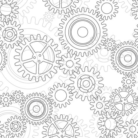 Gear Pattern, Mechanical Gears, Gear Wheels, Scrapbook Background, Pattern Seamless, Animation Design, Iphone Background, Image Illustration, Background Design