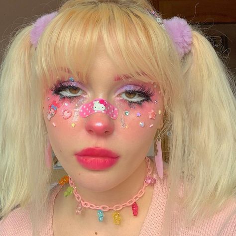 Decora Makeup, Edc Makeup, Harajuku Makeup, Makeup Collage, Spf Makeup, Ulta Makeup, Indie Makeup, Kawaii Makeup, Face Paint Makeup