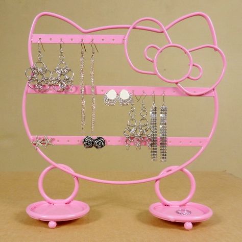 Sanrio Bedroom, Baby Doll Diaper Bag, Hello Kitty Bathroom, Monsters Inc Mike, Jewelry Holder Stand, Earrings Storage, Hello Kitty Decorations, Blue Baseball Cap, Earrings Display